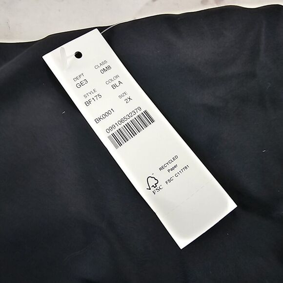 J Crew Swim Top 2X Black O Ring Tie Shoulder Square Neck Bikini Padded BF175 - Picture 11 of 11